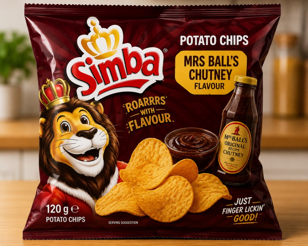 Simba Potato Chips Mrs Ball's Chutney Flavour (120g)